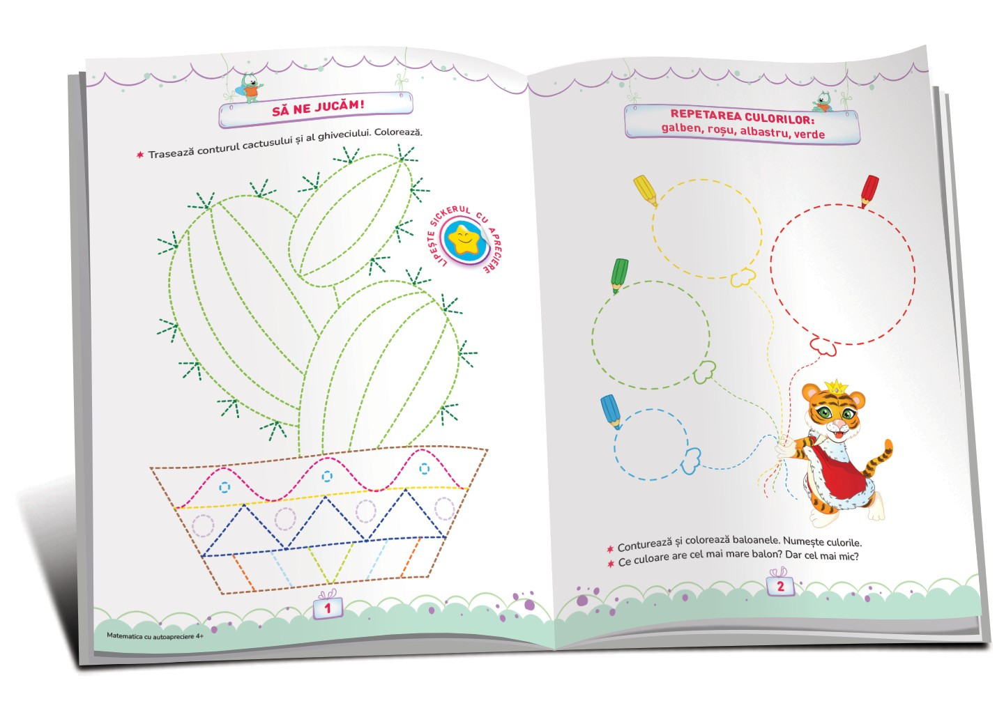 Matematica 4+ cu stickere pentru apreciere